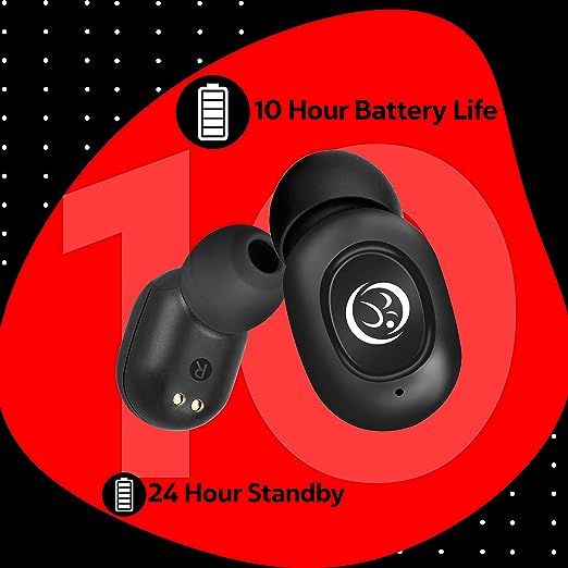 Mytrack Wireless Bluetooth Headphones with Deep Bass, Button Control Earbuds, IPX4 Water/Sweat Resistance, Digital Display Case, Earphones with Built-in Mic - (Black) Mytrack Wireless Bluetooth Headphones with Deep Bass, Button Control Earbuds, IPX4 Water/Sweat Resistance, Digital Display Case, Earphones with Built-in Mic - (Black)